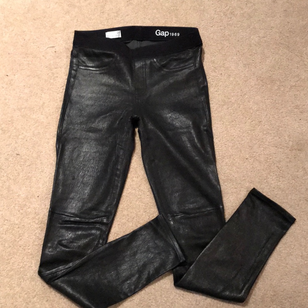 Gap Leather Pull on Leggings Size 26